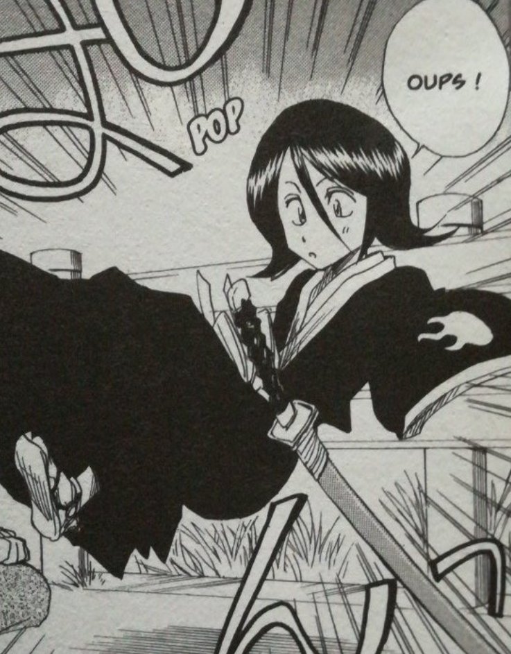 Ichigo arbore des motifs d'étoiles sur son kimono tandis que Rukia elle à des motifs de flammes.