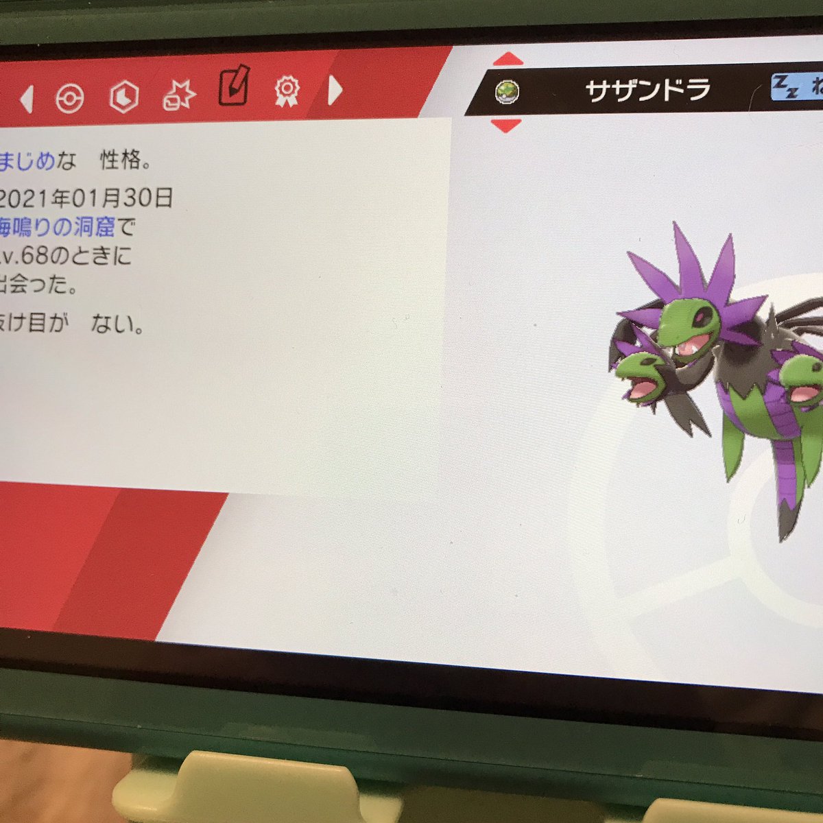 それいゆ すば 色証1敗目 色違いサザンドラ 色証9連敗 また色出てくれました サザンドラ 単体で1万エンカウント近くしてやっと色違い出たなぁ 脱沼なるか ポケモン剣盾 色運も証運も減退している件 色証厳選から逃げるな