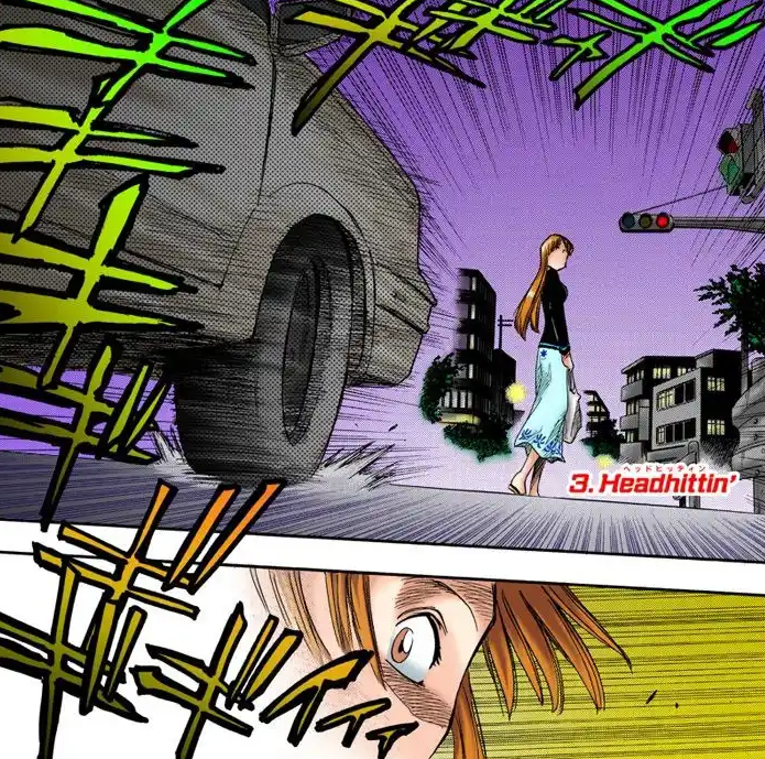 L'accident d'Orihime qui est provoqué par son défunt proche.