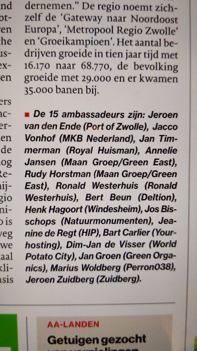 Van de 15 ambassadeurs van de regio Zwolle, zijn er dus 2 vrouw? Serieus... 🤦