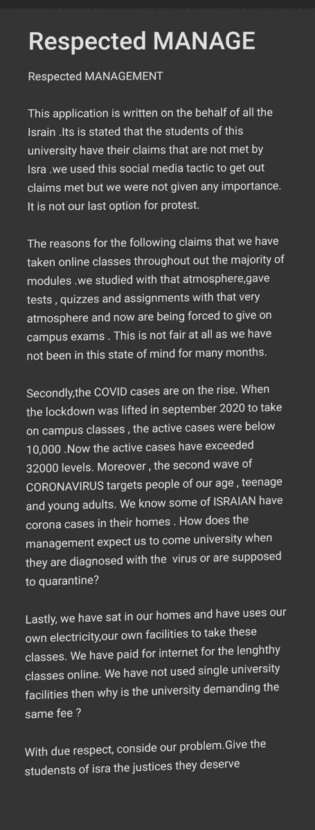 mahnoor_memon5's tweet photo. #resignimrankhan
#JusticeForStudents
#Israuniwantonlineexams
@Shafqat_Mahmood
@ShahzadYunasPTI
@ImranKhanPTI https://t.co/yxoW0Xyles
