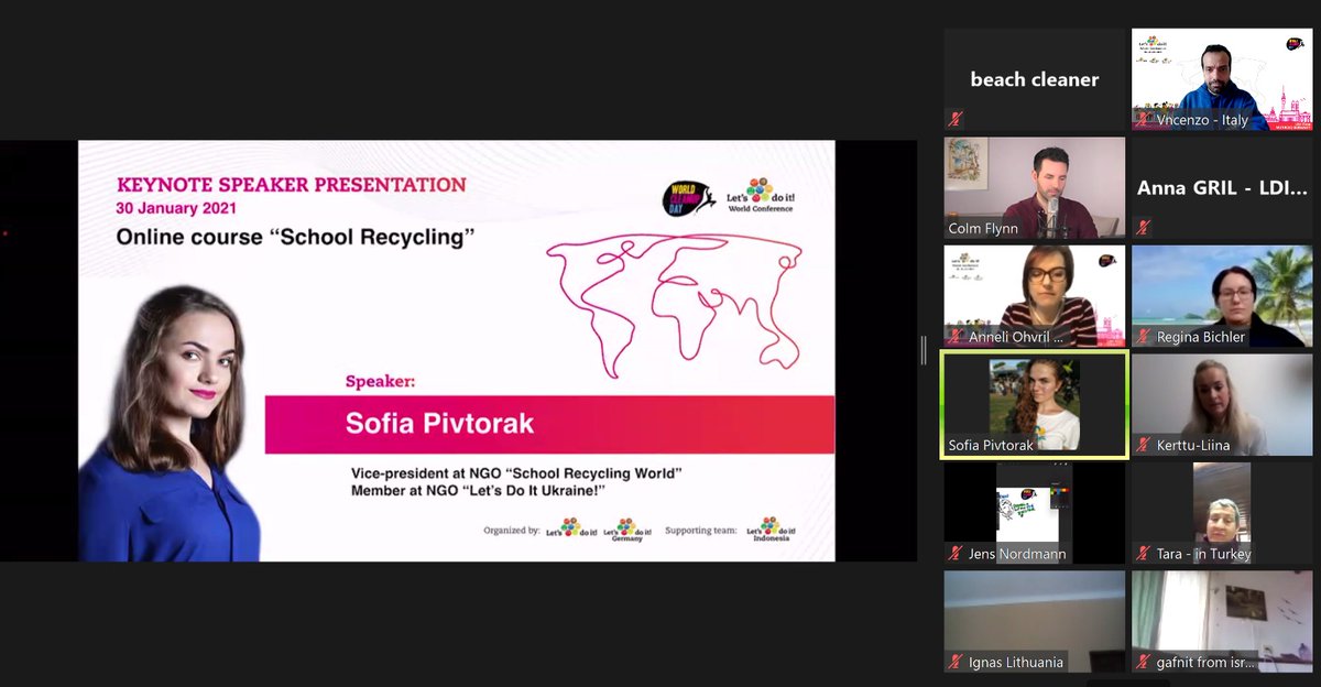 LetsdoitItaly's tweet image. Questa mattina alla #cleanconference si va a scuola di riciclo con Sofia Pivtorak della School Recycling World #worldcleanupday
