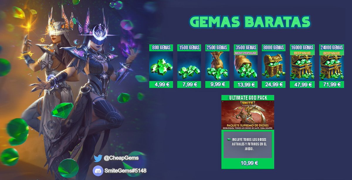 CheapGems's tweet image. Estos son nuestros productos y sus respectivos precios. 
También tenemos opción de vender Season Pass 2021.

📩 Para más información envíanos un mensaje 📩