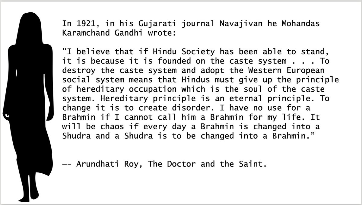Why are some Hindu RW handles praising Gandhi? Read following 3 slides. They are offered mainly 2 my liberal friends, who do not yet realise, how Gandhi will be deified again, as an exemplar of Hindu thought, to annihilate Dr B R Ambedkar, & bring back a redefined secularism.