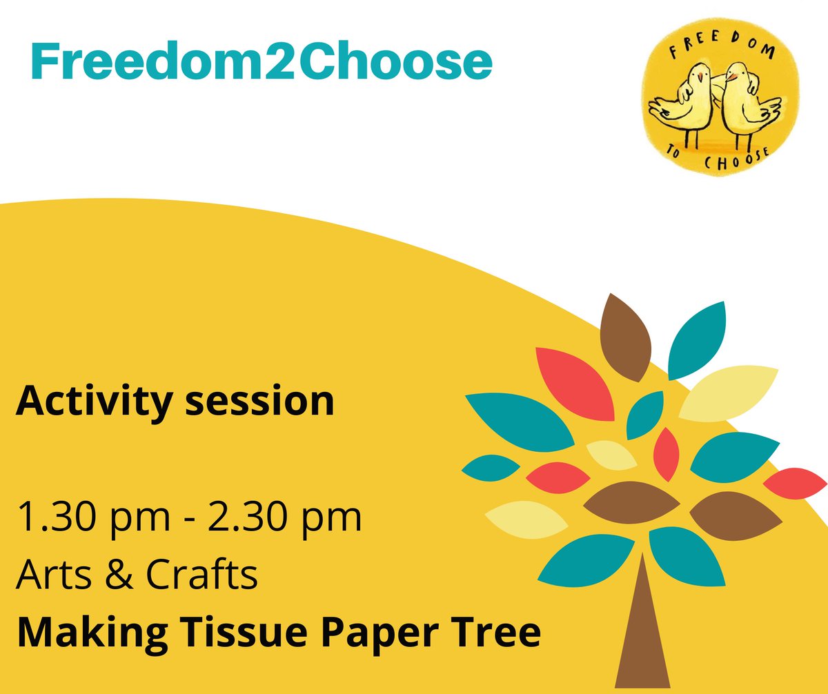 AutonomieInfo's tweet photo. A fun Saturday is coming up at Autonomie with team member Tessie’s Tissue Paper Paper Tree arts and crafts Zoom session!
Proudly supporting young people with additional needs in Belfast and surrounding areas.
#AutonomieBelfast
#Freedom2ChooseProg https://t.co/prKbFV3TIY