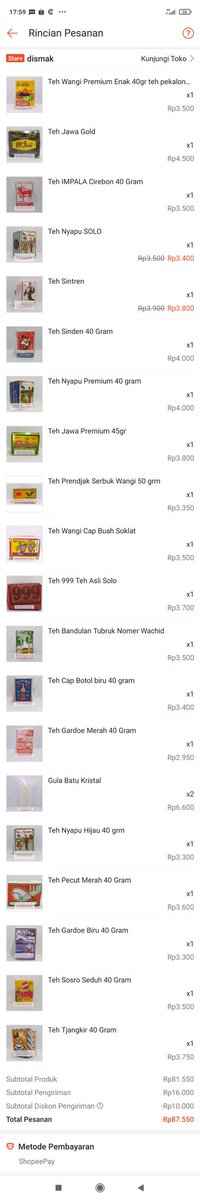 Gara-gara banyak yg bilang cobain merek ini merek itu, akhirnya gw check out lagi yg kemaren belum wkkwk. Anaknya pecinta teh bgt, jd seneng aja berasa nemu harta karun terpendam 