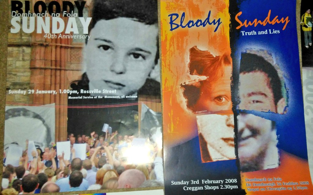 Some posters for Bloody Sunday commemorations