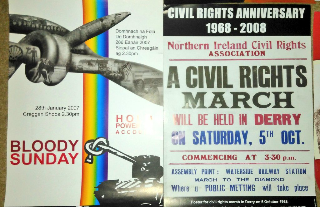Some posters for Bloody Sunday commemorations
