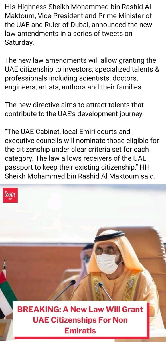 #Uae #citizenship for Non emiratis.