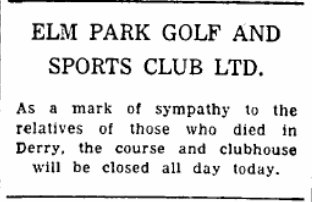 Some more notices. Literally everything closed for a period in respect of the victims.