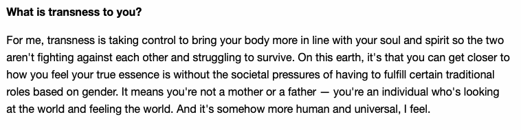 "Transness is taking control to bring your body more in line with your soul and spirit." papermag.com/sophie-pride-2…