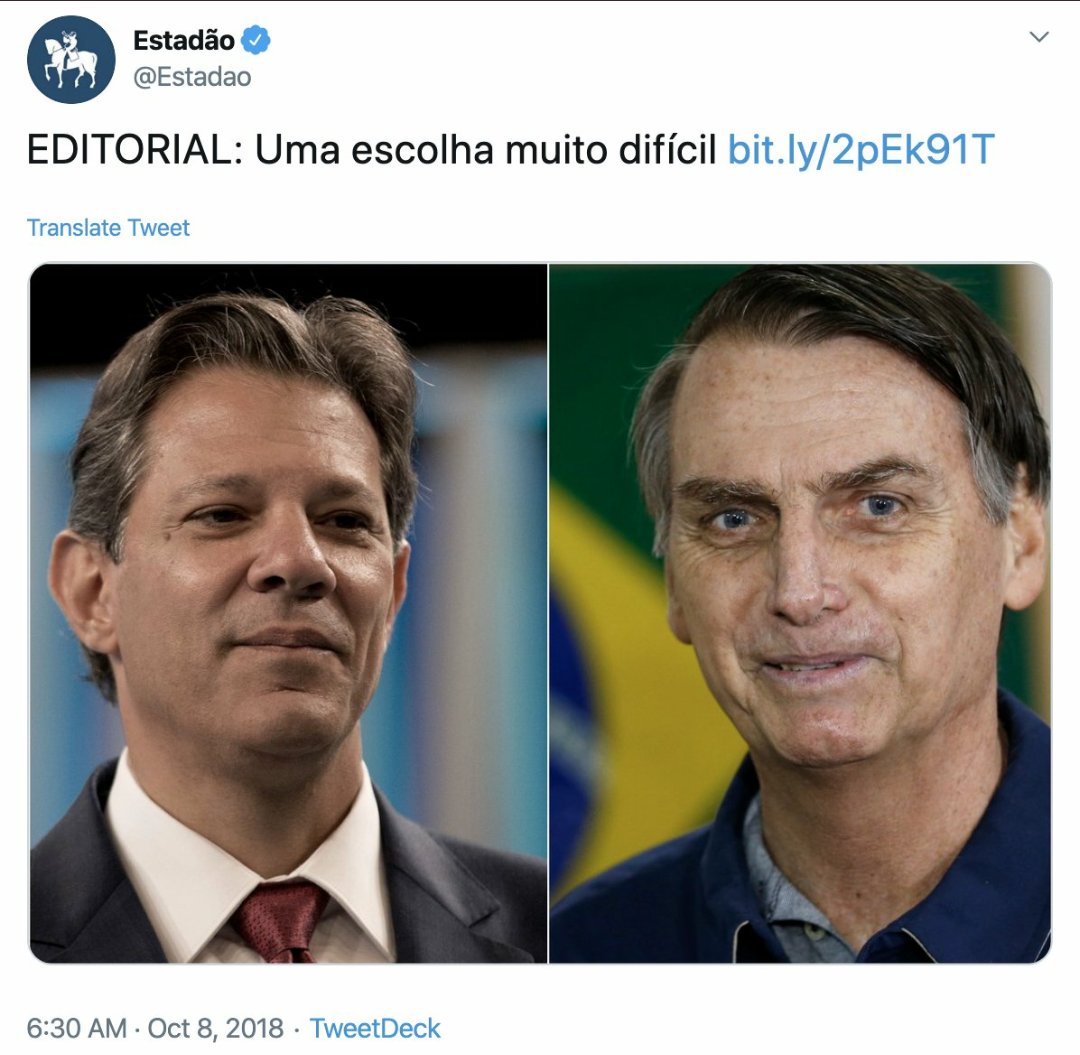 jhchuck79's tweet photo. @Estadao Tava demorando pra vocês voltarem com a canalhice. Nunca comparem Bolsonaro com nada do Lula, quem elegeu o Bolsonaro foi idiotices como esse editorial, deixa o Lula fora desse inferno que vocês criaram. https://t.co/MaC90e04sr