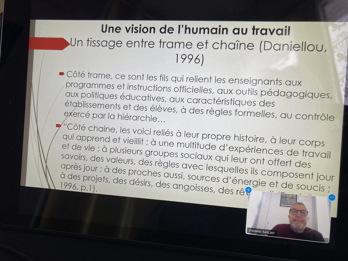 IsabelleLacaton's tweet photo. « Reprendre la main sur le métier et retrouver du pouvoir d’agir : oui mais comment ? » Conférence de Frédéric Saujat, enseignant chercheur #education #maternelle #GFEN #ParlonsTravail @AssociationGfen https://t.co/ovmrnqYcEt