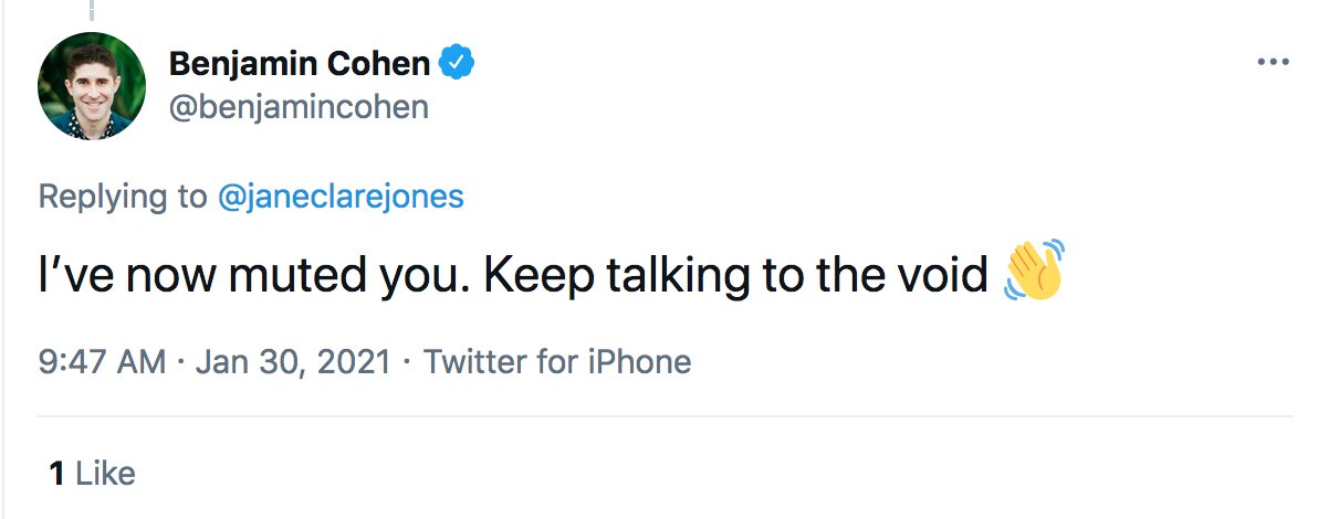 6, but probably 5.I think I'll carry on shouting to the 25K people following me, and demonstrating to them what a jumped up misogynist dominating ass you are Ben.Not that it's new to them. https://twitter.com/benjamincohen/status/1355452646367391746?s=20