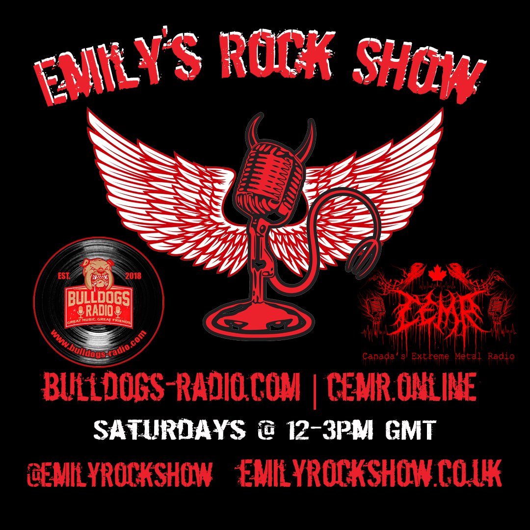 On this weeks Emily's Rock Show on <a href="/CEMRoffical/">Canada's Extreme Metal Radio</a> and <a href="/RockingDawgs/">Bulldogs-Radio 🎙🎶</a> -
<a href="/BlackLakesUK/">Black Lakes</a>, <a href="/LILIACBAND/">LILIAC</a>, <a href="/shadowsmile666/">Shadow Smile</a>, <a href="/falseheartsband/">False Hearts</a>, <a href="/JeffCarlsonBand/">Jeff Carlson Band</a>, <a href="/Devilfirerock/">Devilfire</a>, <a href="/FromAshestoNew/">From Ashes to New</a>, <a href="/juliet_ruin/">Juliet Ruin</a>, <a href="/GlassWaves20/">Glass Waves</a>, <a href="/smashintopieces/">SMASH INTO PIECES</a>, @TFP_tweets  &amp; many more!!!
So tune in or miss out!