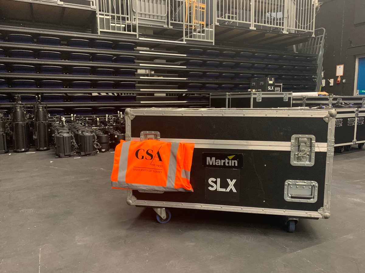 Rigging week for team LX here <a href="/The_GSA/">GSA</a> Thanks to <a href="/SLXmedia/">SLX Hire & Events</a> for supporting our shows this season. Looking forward to showing some fab pics of the lighting our designers create. <a href="/Sblaber/">Seb Blaber</a> <a href="/AndrewLXBruce/">Andrew Bruce</a>  Alex Musgrave @Jetlighting @john_rainsforth <a href="/RoryBea10/">Rory Beaton</a>  Chloe Kenward @the_ALD