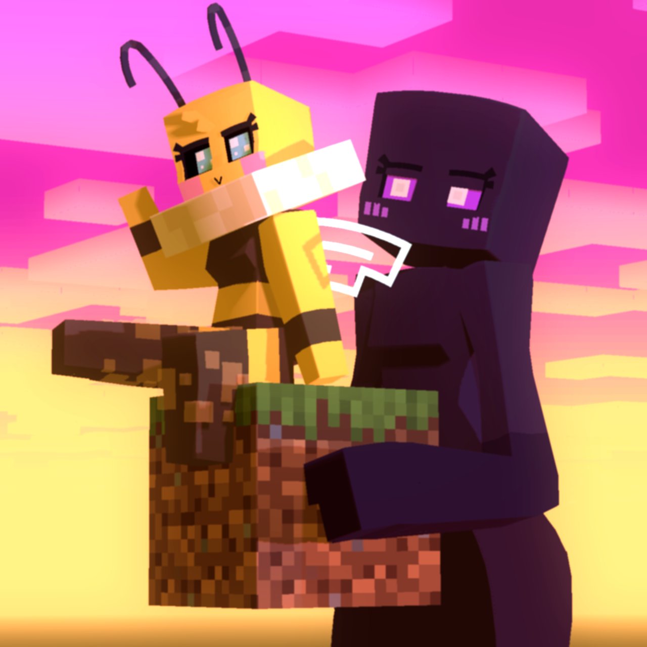 MINECRAFT ENDERMAN AND MINECRAFT BEE by hocus-pocus -- Fur Affinity [dot]  net