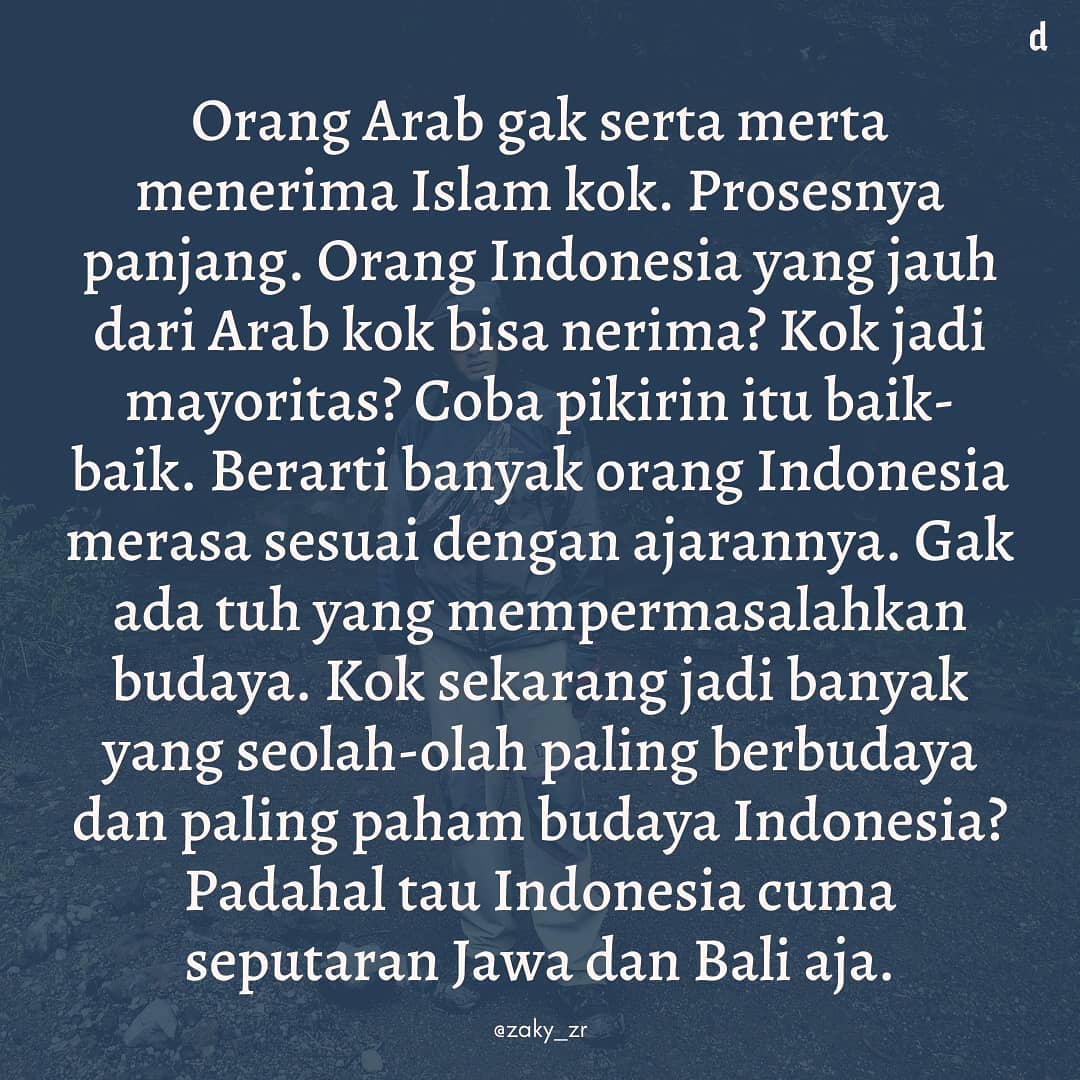 Karena pada minta di-posting di Twitter, yaudah gue posting di sini. Dari dulu diminta posting di sini. Tapi gue males. Orang-orang sini pada pinter-pinter sih :))Standar keberagamaan kita bukan orang Arab, tapi dalil!A THREAD(Gambar doang sih. Males ngetik ulang)