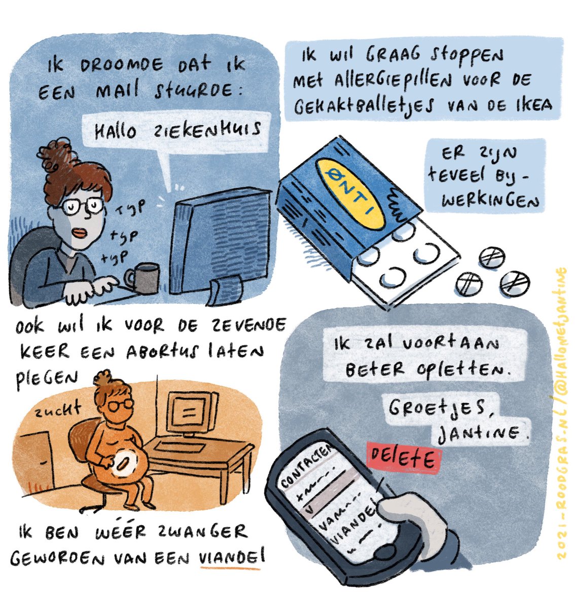 roodgras's tweet photo. Nieuwe #droomstrip getekend! Met een belangrijke les: Ga nooit naar bed met een viandel.
#ikdroomdedat #illustratie #strip #viandel https://t.co/3hsYptQmcr