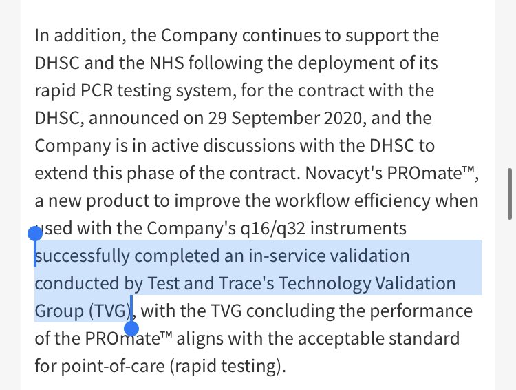 This is what I have waited for.  #novacyt to be embedded into the nhs now and to be doing routine testing for the foreseeable I would expect. That P/E ratio of sub 4 . The hint was there in rns yesterday but emotions got to people