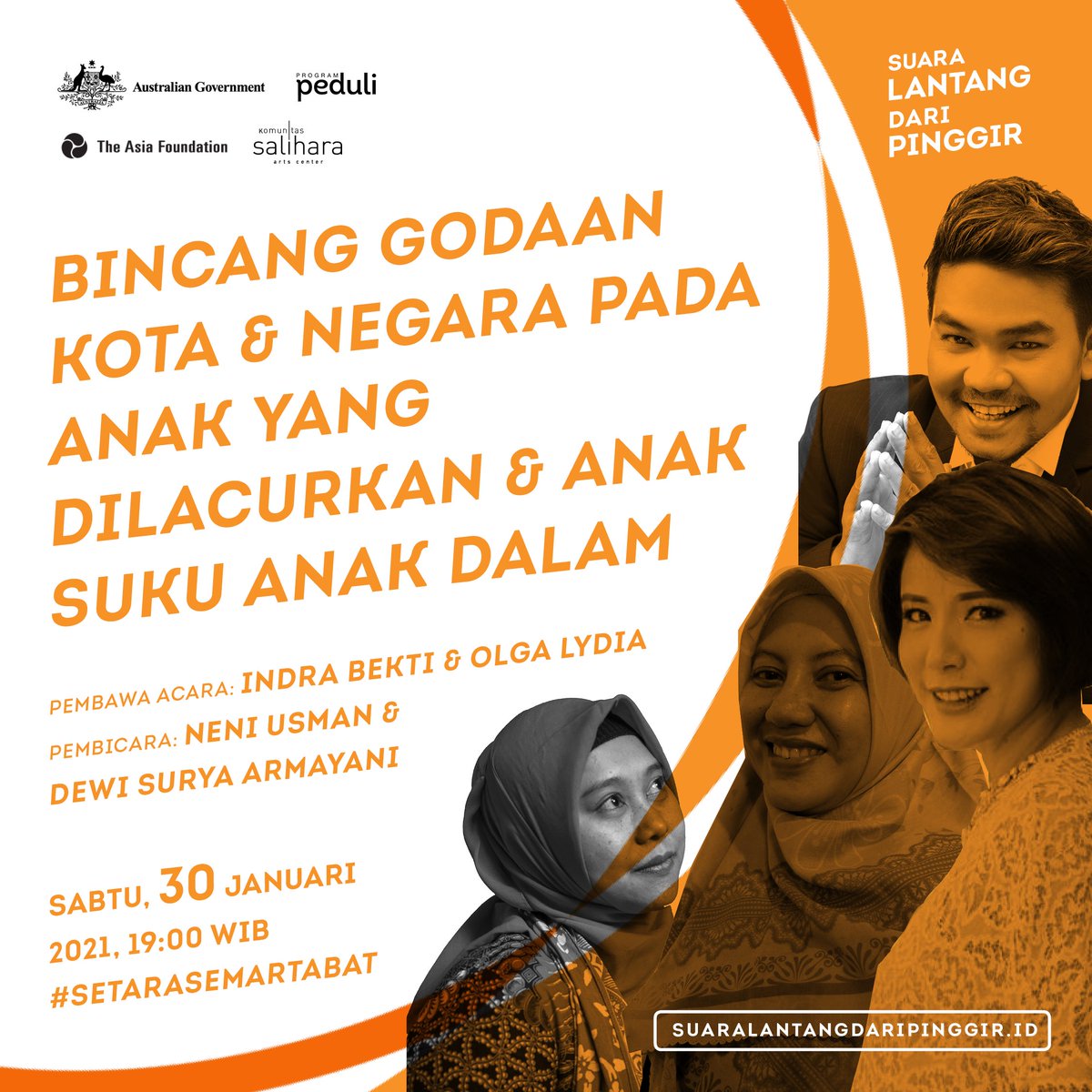 programpeduli's tweet photo. SEDANG BERLANGSUNG SEKARANG
Bincang @OlgaLy_DIA dgn Ibu Neni Sumiati, kader pendamping anak yang dilacurkan (AYLA) di Bandung. 
Yuk nonton di: https://t.co/YtAmHHctDg 

Tersedia hadiah menarik untuk peserta. #IDInklusif https://t.co/7saQEnQZ3E
