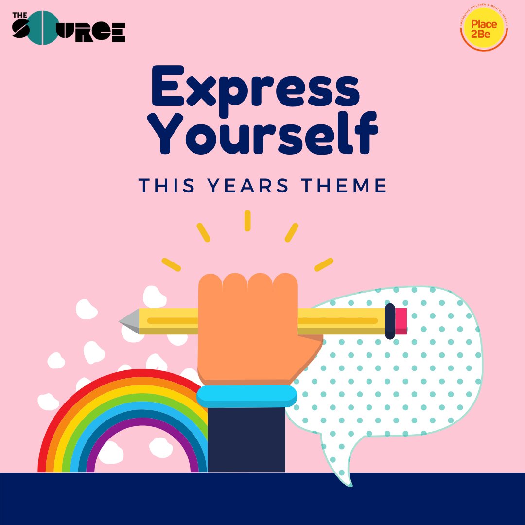 Drumroll please... 

The theme for this years Children's Mental Health Week is 'Express Yourself'! 💃🖌

How do you express yourself? Writing? Drawing? Tik tok videos? 

<a href="/Place2Be/">Place2Be</a> #CMHW21