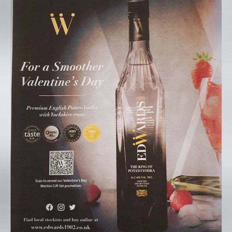 edwards_1902's tweet photo. Spotted in the @yorkshirepost. Has Edwards 1902 made it onto your Saturday evening agenda yet? #EnglishPotatoVodka https://t.co/5rPUPDzjed