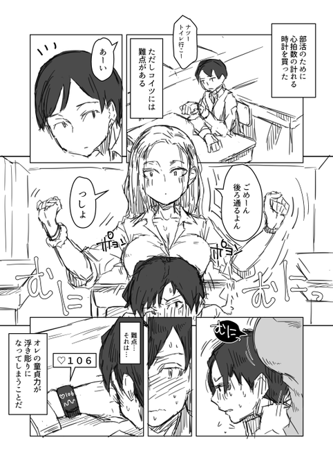 心拍数のマンガです。 