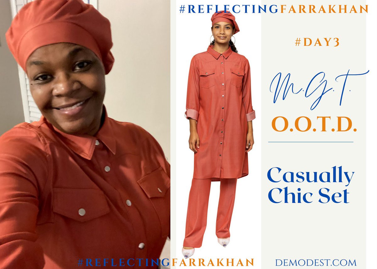 MahaliekaM's tweet photo. #ReflectingFarrakhan  #Day3 
#OOTD 
#CasuallyChicSet
#Demodest https://t.co/tfuyDQkfsz