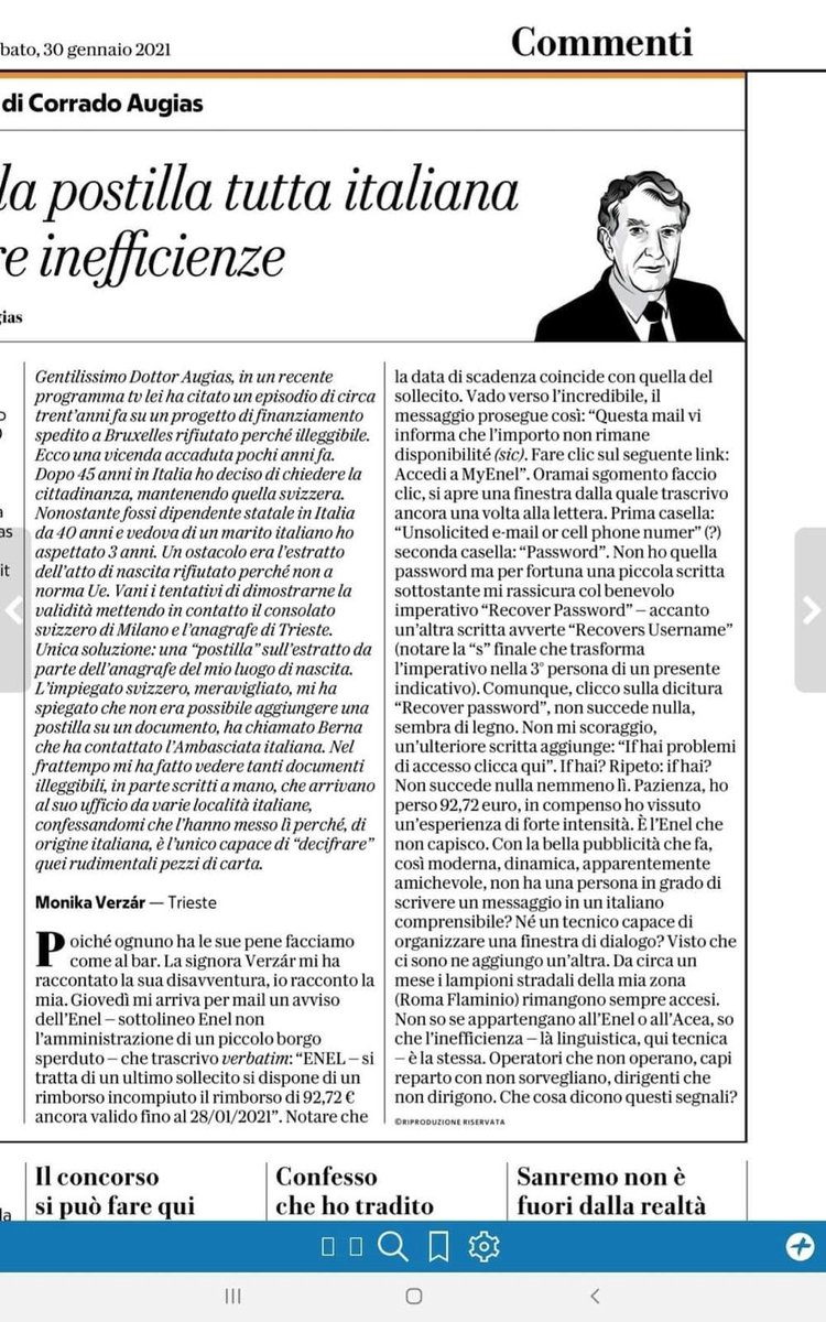 Lettera a corrado augias