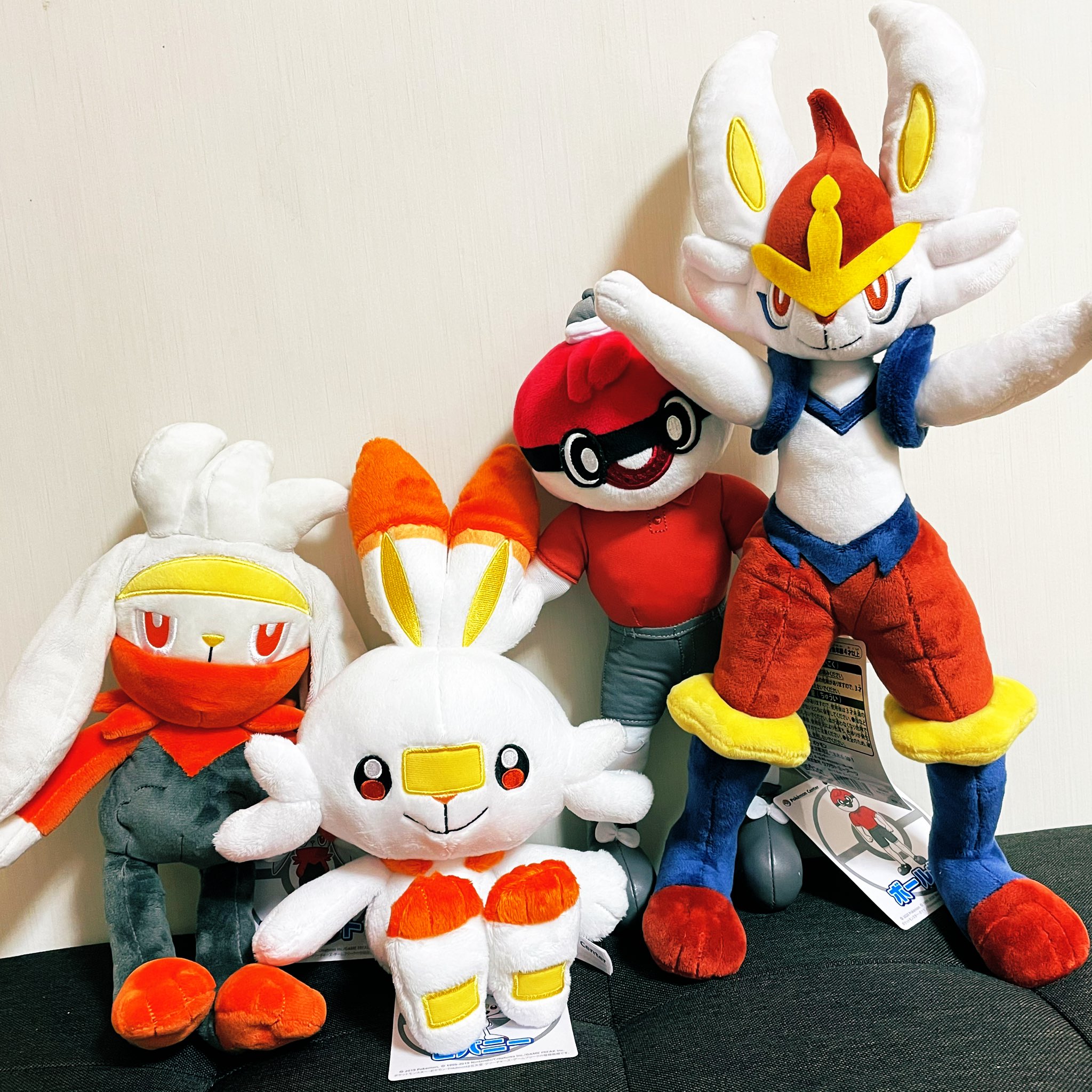 ポケモンセンター エースバーン ラビフット ぬいぐるみ タグ付き PP177