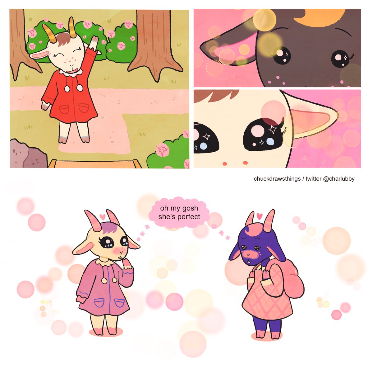 i learned that nan and chevre are based on a japanese song about goat pen pals and it inspired me 