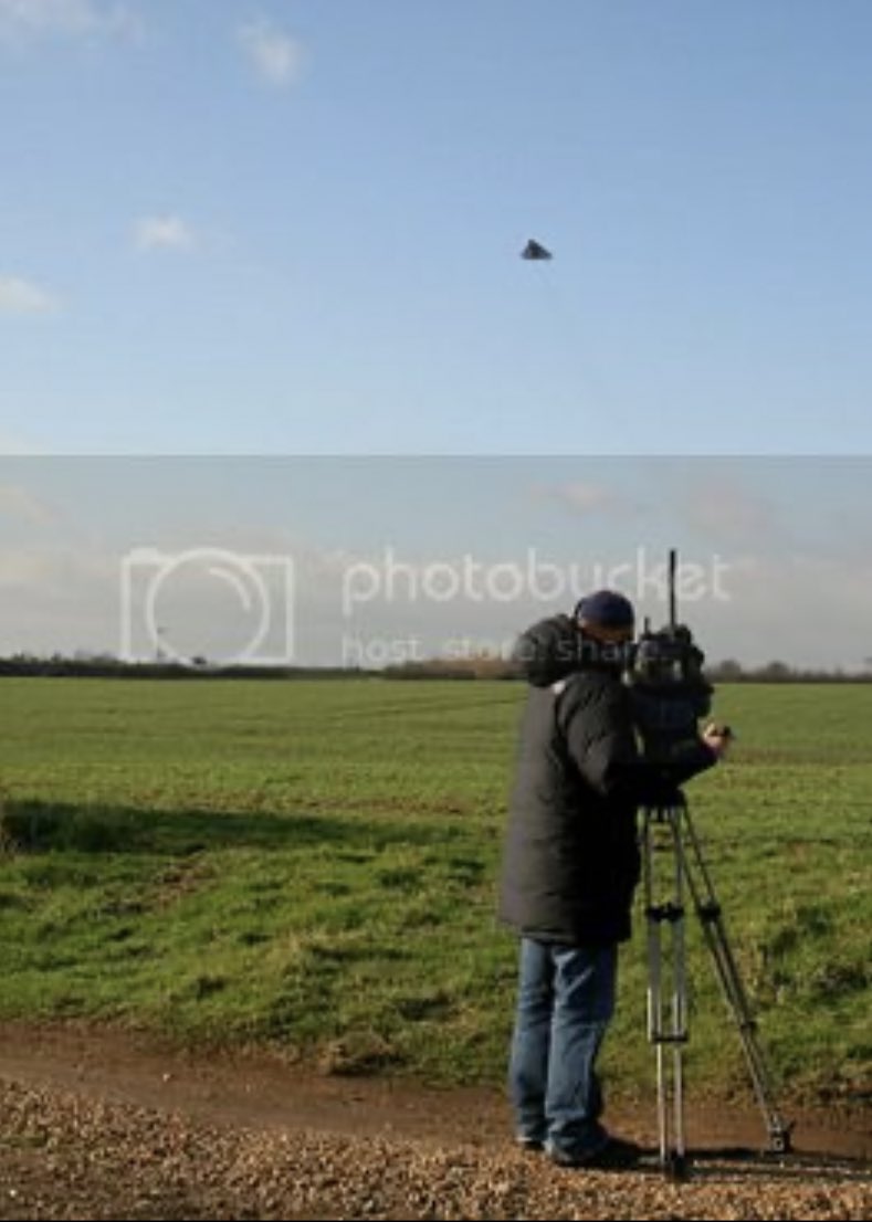 As it was (almost) the anniversary, a memorial gathering was arranged in the field and Peter Tait, family of the fallen and friends met to pay their respects. A IX Sqn Tonka was arranged and snotted the crash site at precisely the time the bomber came down (my pics).