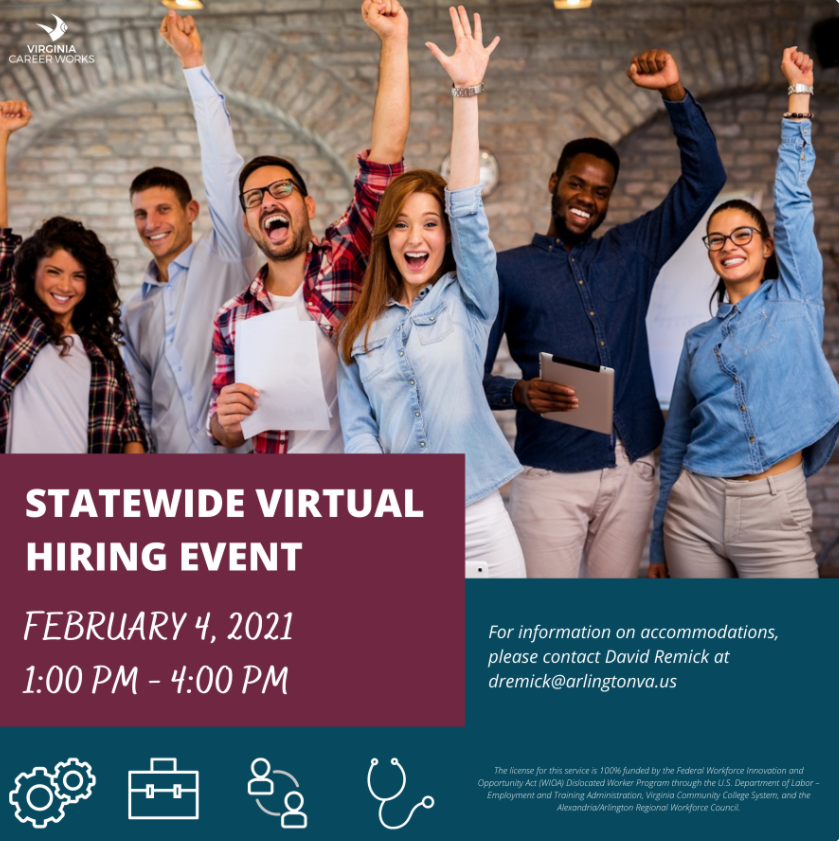 There are 81 employers registered for the Virginia Career Works Statewide Hiring Event! Check out the list of employers and register today! portal.premiervirtual.com/event/register… #VAJobs #VaCW #virtual