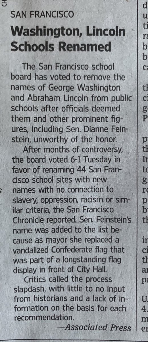 Just sad to read how “unworthy” our founding fathers were (and sympathetic to Senator Feinstein also). I’ll spend my $’s elsewhere, especially those that feature former presidents and founding fathers on them!