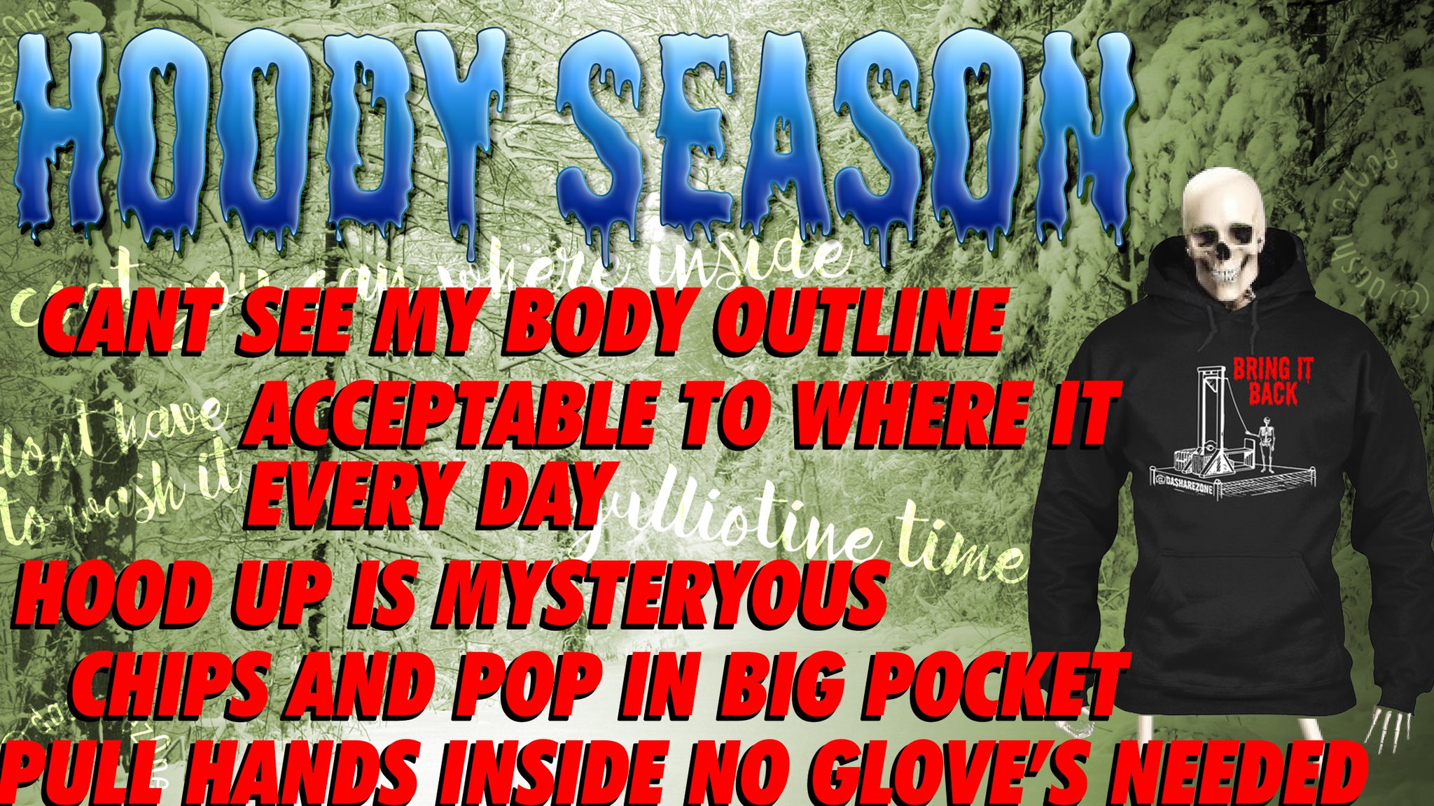 HOODY SEASON IS BACK https://t.co/DJNUGa8Zca -ADMIN
