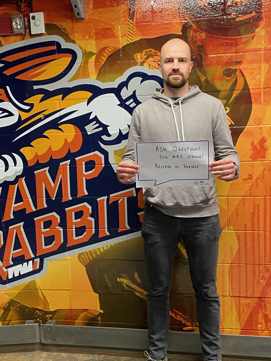 SwampRabbits's tweet image. You are never alone. Not today. Not ever. When you tweet or retweet using the hashtag #BellLetsTalk today, Bell Canada will donate 5 cents towards mental health awareness and advocacy. We join today with our friends in the @ECHL &amp;amp; all across the hockey world to say #BellLetsTalk