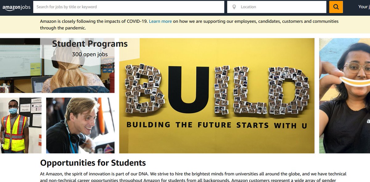 33/ Amazon "building the future starts with U"(nope starts with a b)