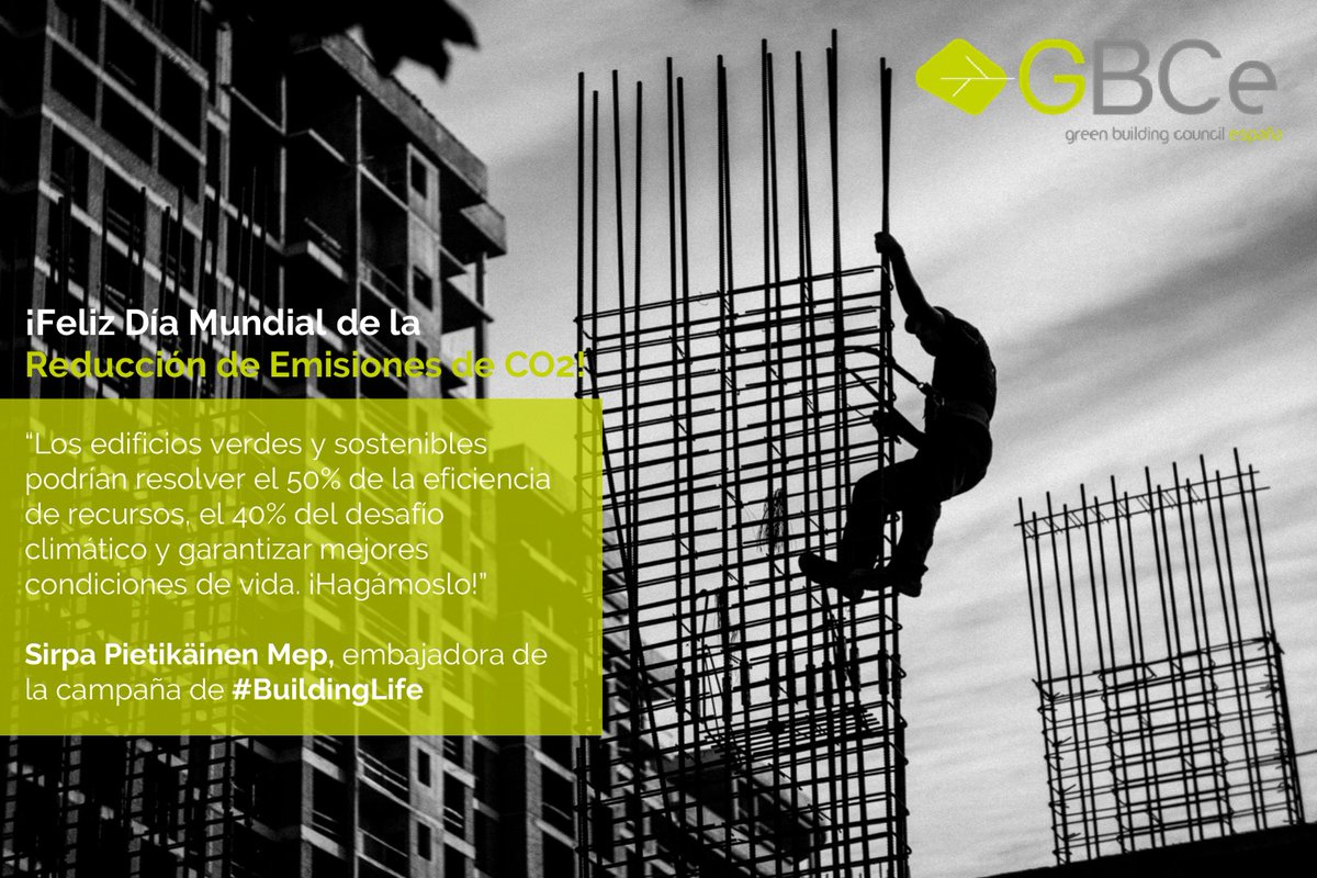 GBCEs's tweet photo. El sector de la edificación supone más del 36% de las emisiones de CO2 y el 40% de la energía final empleada. Estas cifras son insostenibles para el planeta.  ¿Cómo podemos reducir la huella de carbono de nuestros edificios? #DíaMundialporlareduccióndeCO2 
https://t.co/qnFCQ9w5cz https://t.co/37Vn7nRcOJ