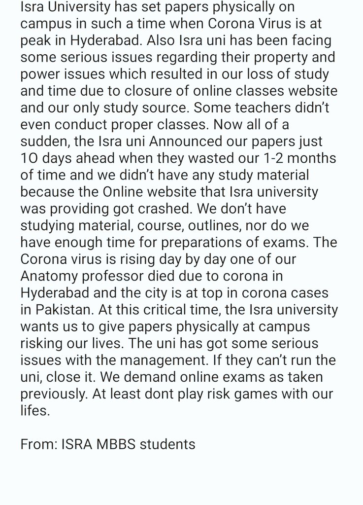 Sindhi34849606's tweet photo. @Dr_FirdousPTI #Israuniwantonlineexams https://t.co/leZhKrBTRN