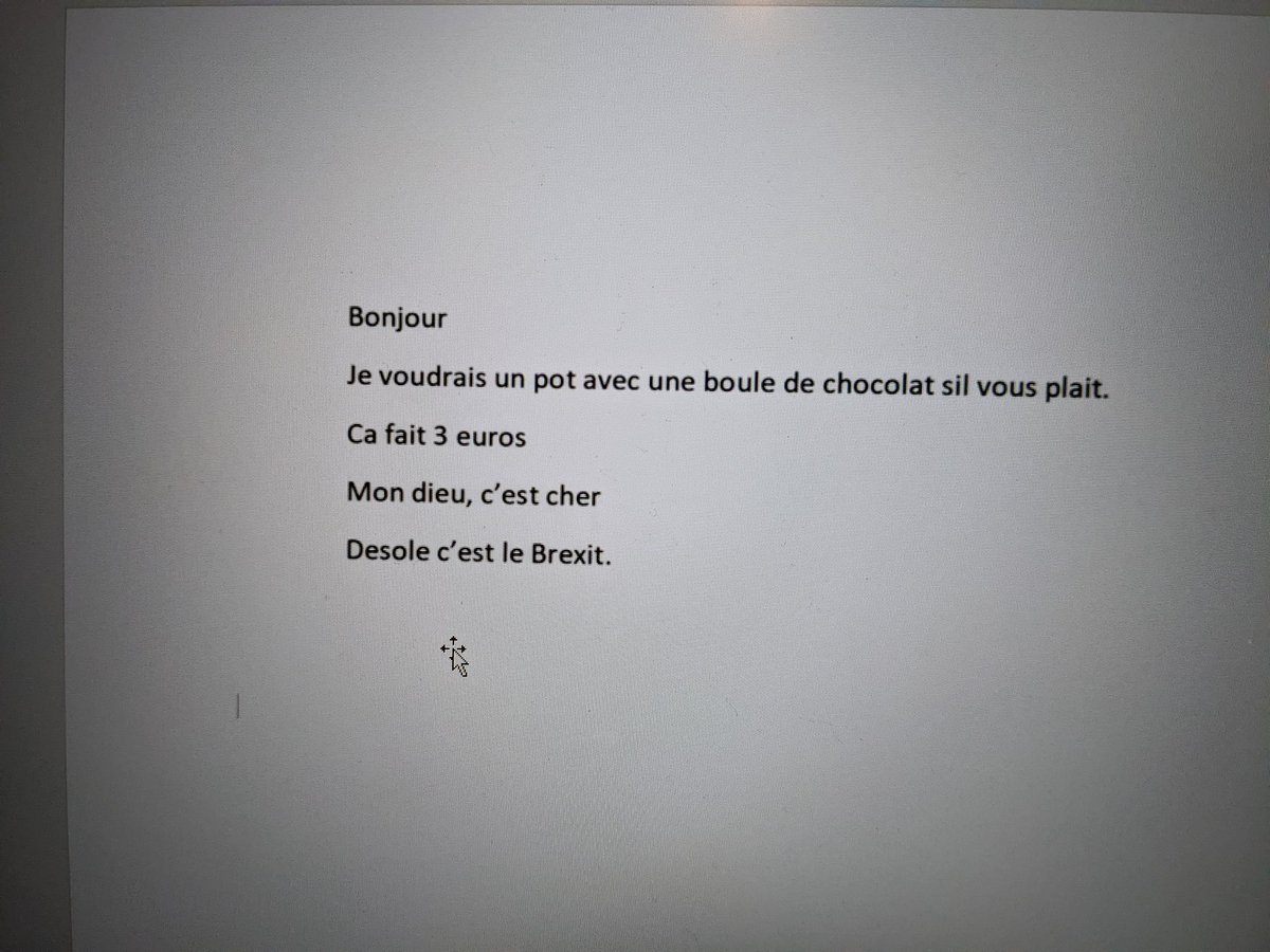 MFL (@mflluttcoll) on Twitter photo Y7 French had to write a short conversation at the ice cream shop today. This one made me laugh so I thought it would be nice to share it! π Y7 French had to write a short conversation at the ice cream shop today. This one made me laugh so I thought it would be nice to share it! π