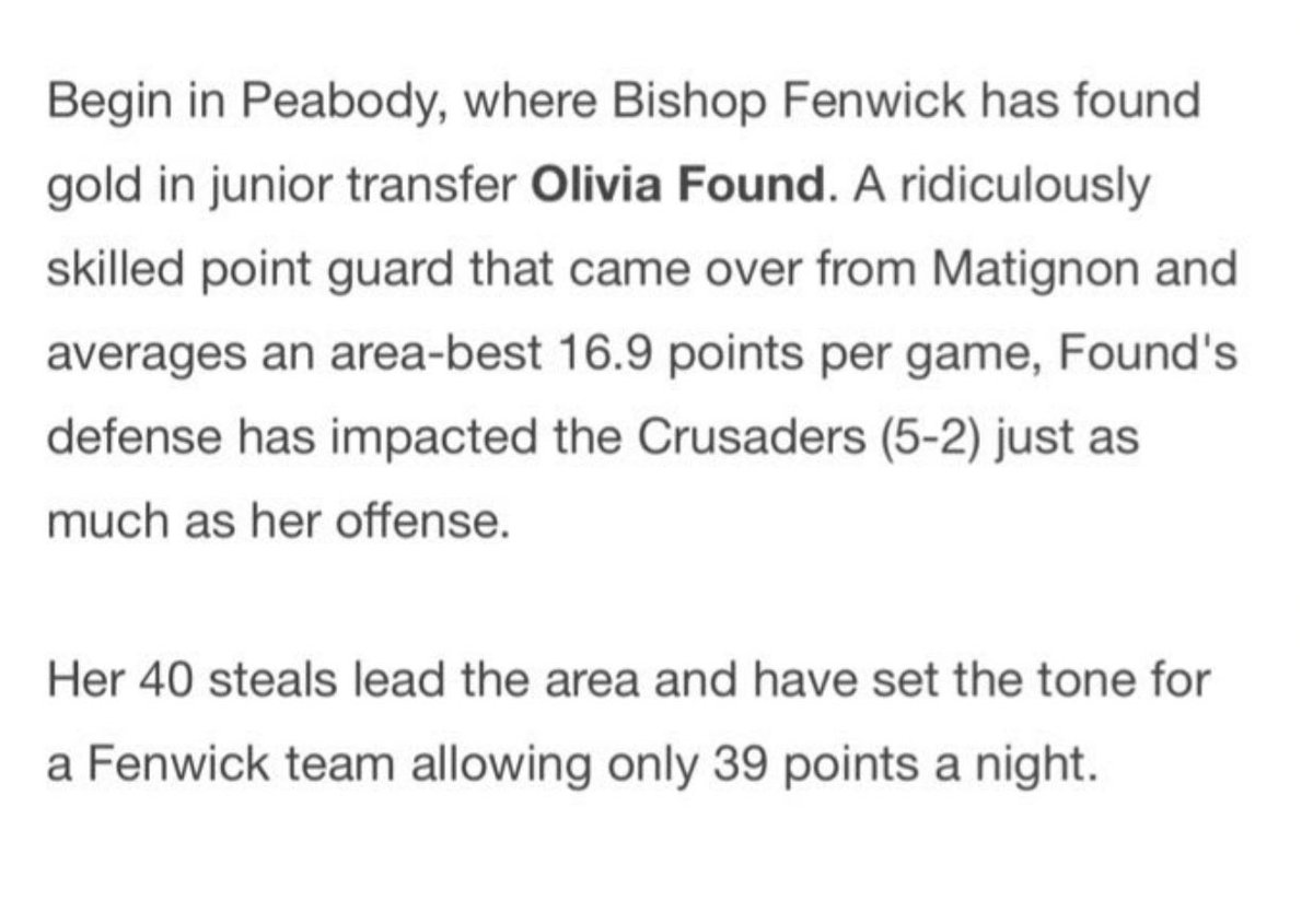EVOHoops's tweet photo. Most Wanted, The Master of #TheSteal Olivia Found, @oliviafound4 5’8” PG, Bishop Fenwick / Wakefield native is leading the region in steals and much more! Way to go Liv #TheThief #FamilyOn3 😎🏀🙌🏼💙💎⭐️ https://t.co/6dR2dzCXnt