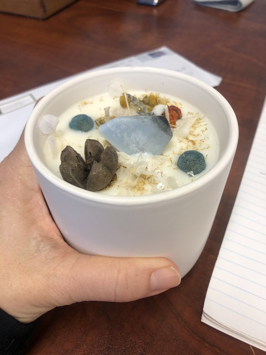 RevAmyD's tweet image. My amazing admin assistant bought me this candle for no reason. It’s called Bernie’s mittens. Love it