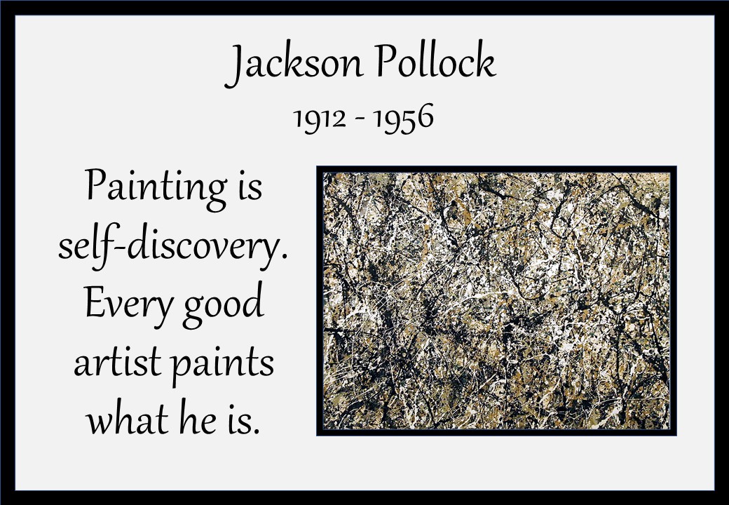 "Painting is self-discovery.  Every good artist paints what he is."

Happy Birthday Jackson Pollock!

ow.ly/P1F050DjFfj