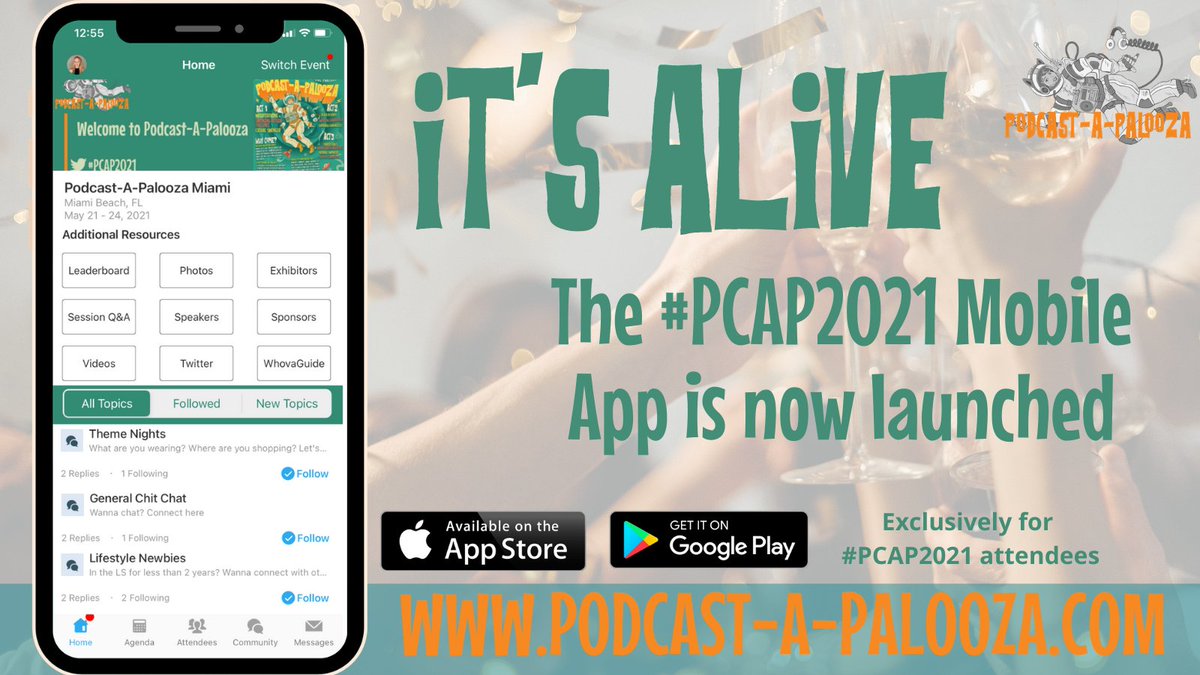 It's ALIVE! #PCAP2021 attendees it's time to check your emails &amp; set up your profile 

Exclusively for #PCAP2021 attendees, the PCAP mobile app is launched &amp; we're ready to mingle. So let's kick it off with some games, chit chat &amp; a couple of the week hot seat 🔥
#swingersevent