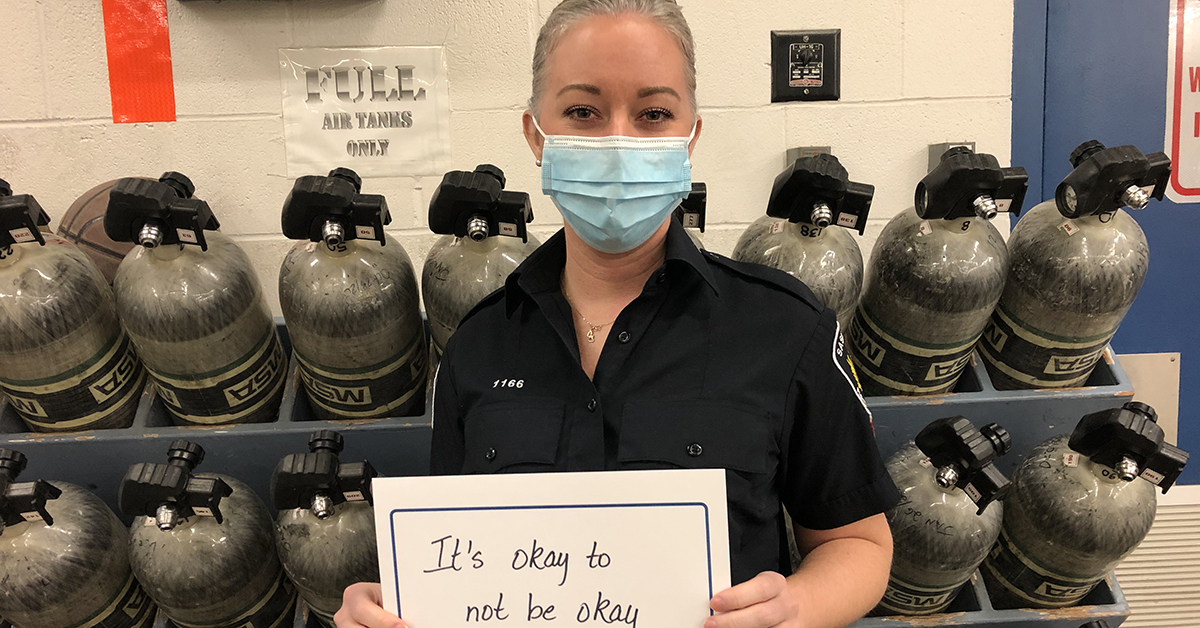 SaskatoonFire's tweet photo. When it comes to mental health, now more than ever, every action counts. Whether big or small, our actions can make a big difference in moving Canada’s mental health forward. Join the conversation 🗨️ on #BellLetsTalkDay to help create positive change. #yxefire https://t.co/1q5nnkSQKZ