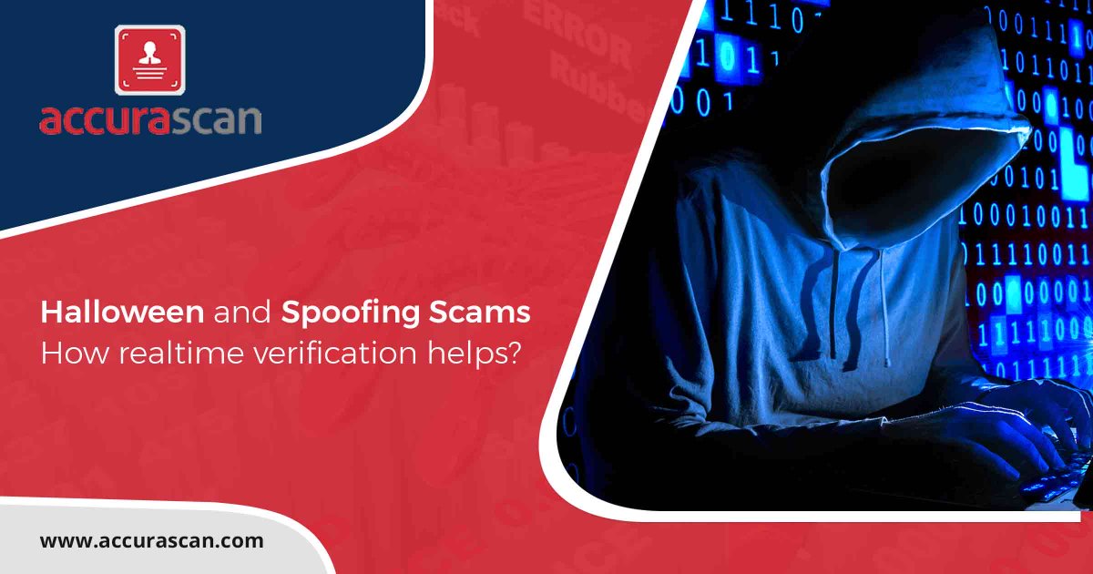 AccuraScan's tweet image. Halloween And Spoofing Scams: How Real-Time Verification Helps bit.ly/39ousyD
#SpoofingAttack #DigitalScam #SpoofingScams #IdentityTheft #RealTimeVerification #DigitalKYC #IdentityVerification #BiometricAuthentication