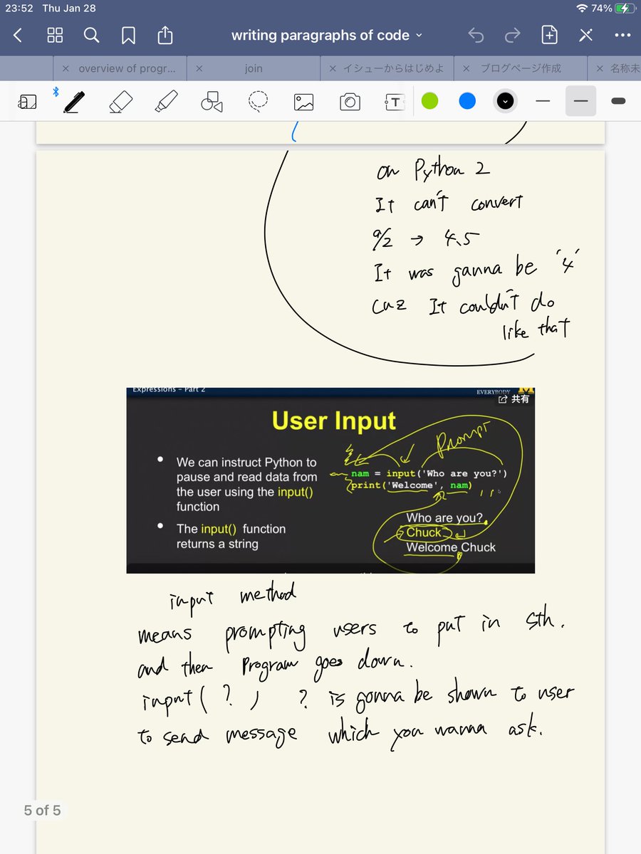 1/28
coursera
python for everybody
学習メモ