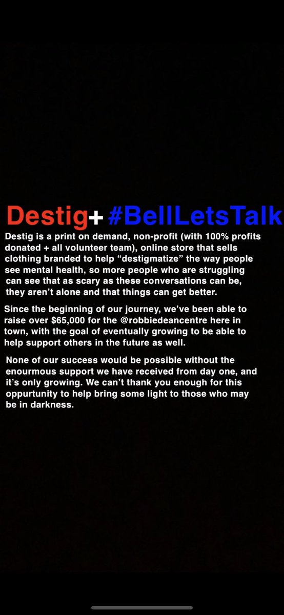 #BellLetsTalk is finally here!! Here is everything we have going on today, make sure to follow along and engage on all the posts you see to help
raise awareness, raise money — and give yourself an opportunity to win some great prizes!