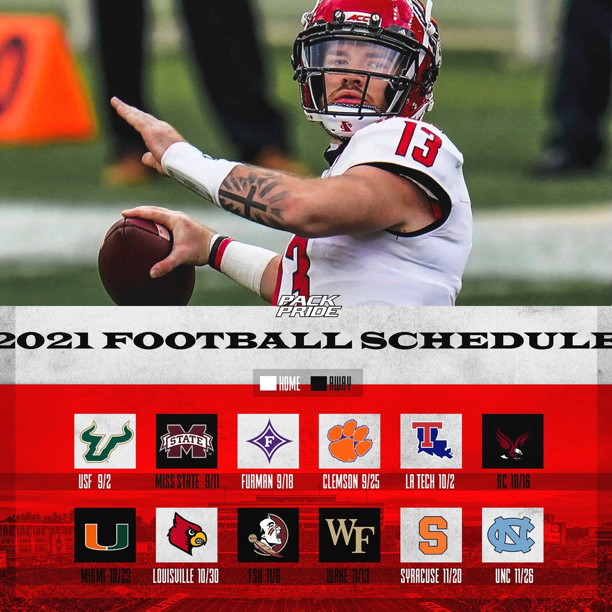 Nc State Football Schedule 2022 Pack Pride On Twitter: "🚨 The 2021 Nc State Football Schedule Is Out! 🚨  👇 Check Out The Full Breakdown Here 👇 Https://T.co/Pc2Ncbmpiz" / Twitter